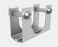 SunModo CLMP-SMR300-25-POP Pipe U-Clamp, 2.5", SMR300, Snap-on