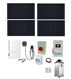 13.6kW EV Solar+Battery Charging System Supports - 13.6kW of Canadian Solar, 9.6kW GoodWe inverter, Sol-Ark 15K inverter, Pulsar Plus 48A EV Charger and Fortress eVault Max