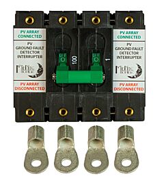 MidNite Solar MNDC-GFP100RT-2P Remote Trip DC Ground Fault Circuit Breaker 100 Amps