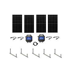 NAZ Balcony Solar Ballast Rack Kit with APsystems EZ1 Microinverter and 1740W of Solar