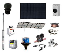 NAZ Solar Pumping Kit - 2.67kW CS6.2-48TM-445H Solar Modules, Sun Pump HR 10-525 and Modules Racking