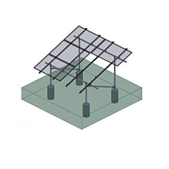 Tamarack Solar 90835-A Ground Mount KIT C - 4 Modules - 186" - for 0 Posts