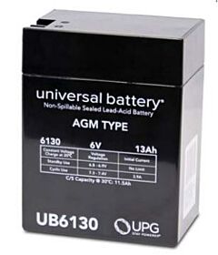 Universal Battery 40575 13 Amp-hours 6 Volt Sealed AGM Battery