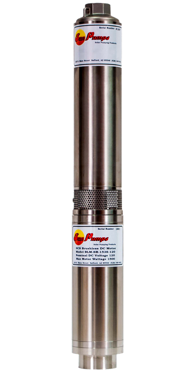 SunPumps SCS 12-160-120Y BL Submersible Solar Water Pump 12GPM, 160FT Head, 120VDC