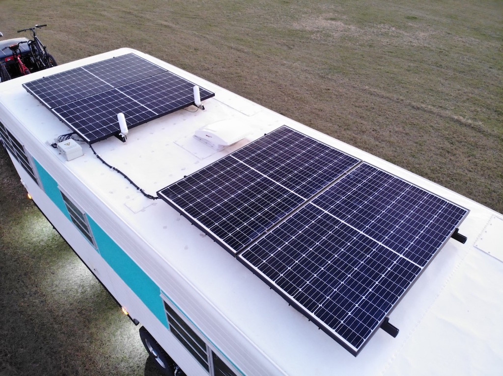 RV solar panels can be preinstalled by the manufacturer.