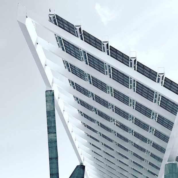 Solar panels on building