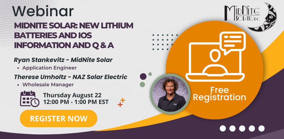Webinar Midnight Solar: New lithium batteries and AIO inverter